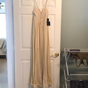 Lulu’s cream crochet maxi dress